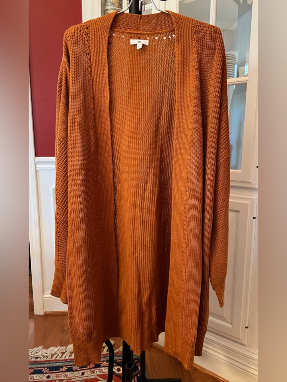 BP. Chunky Knit Open Cardigan in Burnt Orange